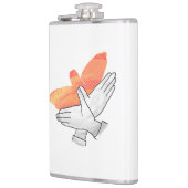 Hand Silhouette Eagle Sinaasappel Heupfles (Links)