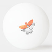Hand Silhouette Eagle Sinaasappel Pingpongballen (Voorkant)