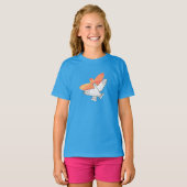 Hand Silhouette Eagle Sinaasappel T-shirt (Voorkant volledig)