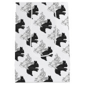 Hand Silhouette Rabbit Medium Cadeauzakje (Achterkant)