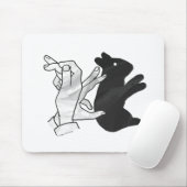Hand Silhouette Rabbit Muismat (Met muis)