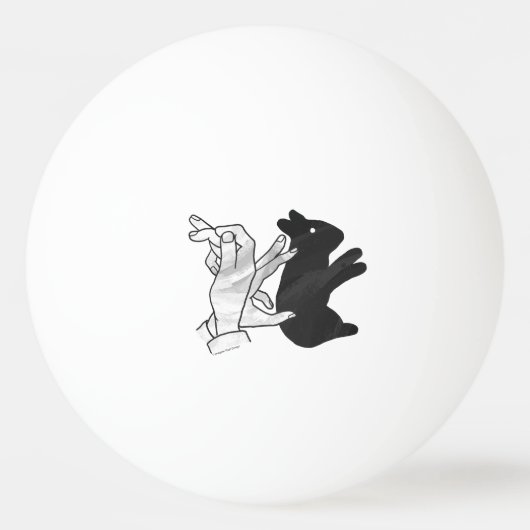 Hand Silhouette Rabbit Pingpongballen (Achterkant)