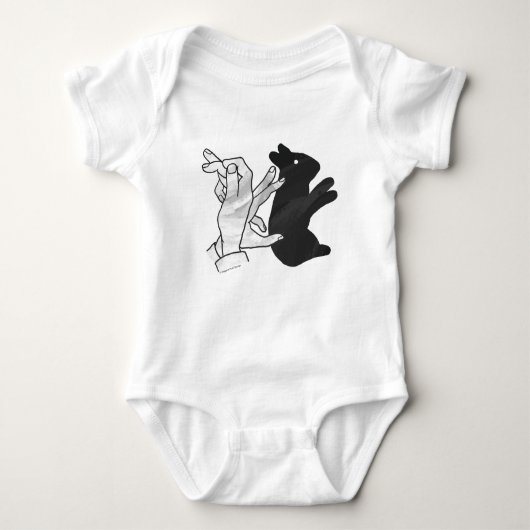 Hand Silhouette Rabbit Romper (Voorkant)
