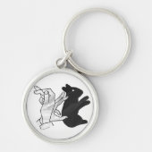 Hand Silhouette Rabbit Sleutelhanger (Voorkant)
