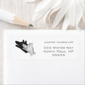 Hand Silhouette Wolf Etiket (Insitu)