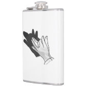 Hand Silhouette Wolf Heupfles (Links)