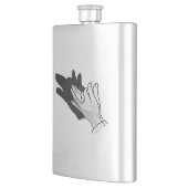 Hand Silhouette Wolf Heupfles (Links)