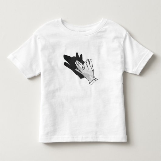 Hand Silhouette Wolf Kinder Shirts (Voorkant)