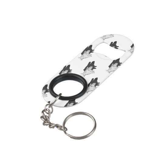 Hand Silhouette Wolf Mini Flessenopener (Achterkant Gekanteld)