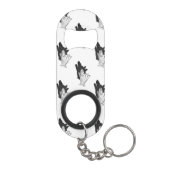 Hand Silhouette Wolf Mini Flessenopener (Achterkant)