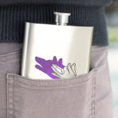 Hand Silhouette Wolf Paars Flacon (Voorbeeld)