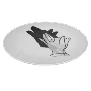 Hand Silhouette Wolf Snijplank