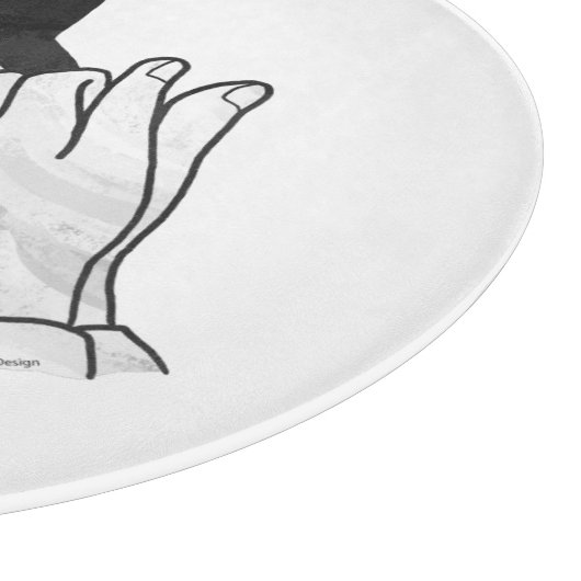 Hand Silhouette Wolf Snijplank (Hoek)