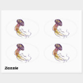 HAND SJABLOON OVALE STICKER (Vel)