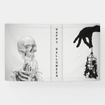 Hand Skelet Halloween Banner