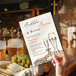 Hand Sketch Bubbles Brouwen & Bites Paren Douche Kaart