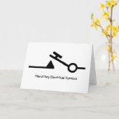 Hand sleutel Elektrische Symbool Ham Radio Note Ka Kaart (Gele Bloem)