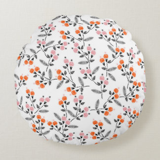 Hand stitch Embroidery Seamless patroon met glasve Rond Kussen