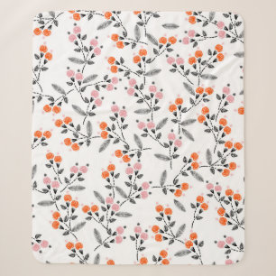 Hand stitch Embroidery Seamless patroon met glasve Sherpa Deken