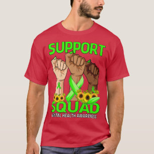 Hand Support Squad Mental Health Awareness Sunflow T-shirt