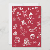 Hand Teken Doodle Kerstbrief van de Kerstman Kaart (Achterkant)