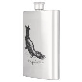 hand-tekening vos. Voeg jouw naam toe. Flacon (Links)