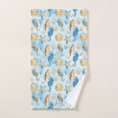 Hand Towel Blue seizohells stervis oceaan Handdoek (Handdoek)