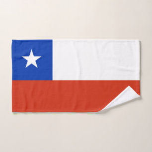 Hand Towel with Flag of Chile Handdoeken