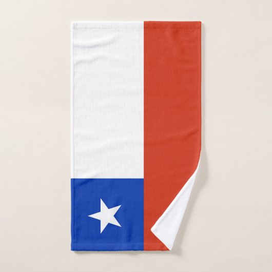 Hand Towel with Flag of Chile Handdoeken (Handdoek)