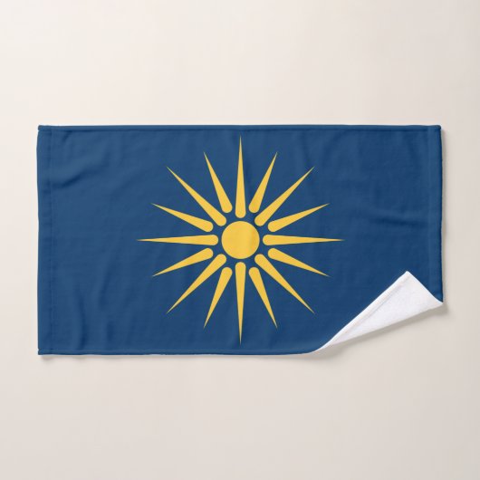 Hand Towel with Flag of Macedonia, Greece (Serviette à main)