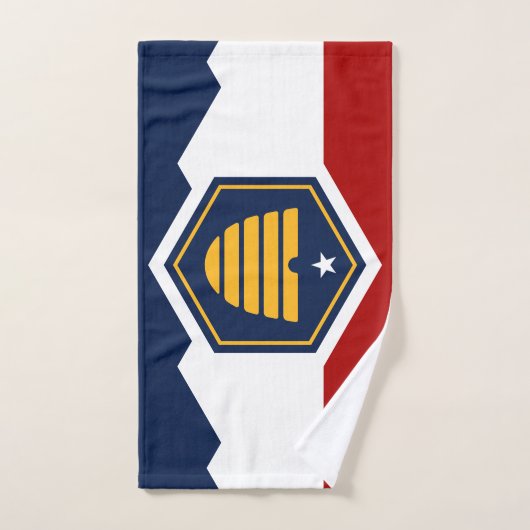 Hand Towel with Flag of Utah, USA (Serviette à main)