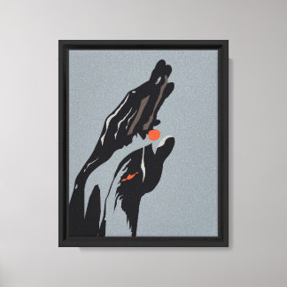 Hand van Creatie – Minimalistische Symbolische Kun Canvas Afdruk
