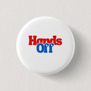 Hand van democratie en rechtsstaat ronde button 3,2 cm