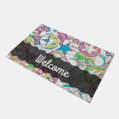 hand van EDDArt - sterren en harten 1 Deurmat (Schuin)