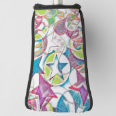 hand van EDDArt - sterren en harten 1 Golfheadcover (Draai 90)