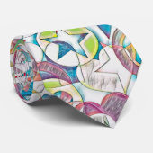 hand van EDDArt - sterren en harten 1 Stropdas (Opgerold)