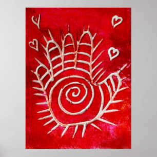 Hand van Fatima - Healing Hands with Love Poster