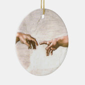 Hand van God door Michelangelo Keramisch Ornament (Rechts)