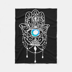 Hand van Hamsa Boze Oog Namaste Yoga Meditatie Min Fleece Deken