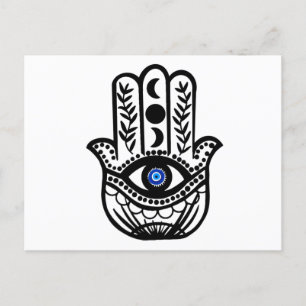 Hand van Hamsa Fatima Evil Eye Briefkaart