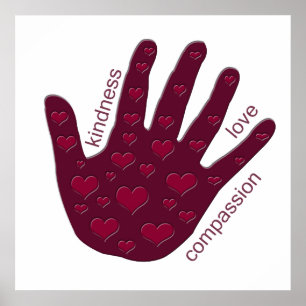 Hand van het hart poster