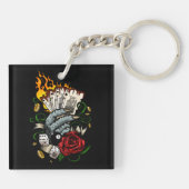 Hand van Kaarten Sleutelhanger (Achterkant)