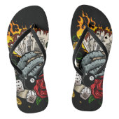 Hand van Kaarten Teenslippers (Voetbed)