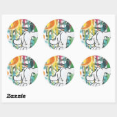 Hand van Man Ronde Sticker (Vel)