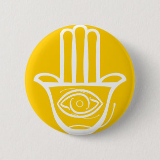 Hand van Miriam (Hamsa) Ronde Button 5,7 Cm