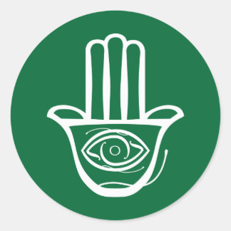 Hand van Miriam (Hamsa) Ronde Sticker