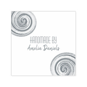 Hand Vervaardigde Swirl Zelfinking Rubber Stamp Zelfinktende Stempel