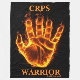 Hand/Vlammen...CRPS Fleece Deken