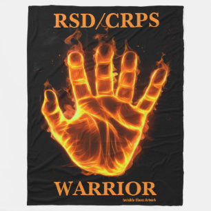 Hand/Vlammen...RSD/CRPS Fleece Deken