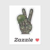 Hand Vrede Camouflage Sticker (Vel)